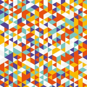 Background of different color triangles Stock Illustration