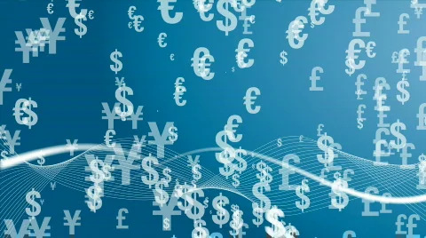 Background with different currencies 库存影片 752519