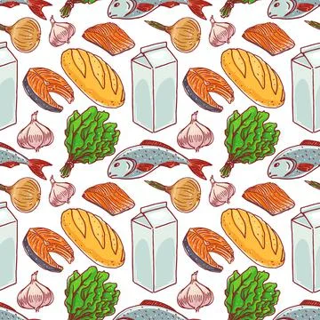 Background with different food - 2 Illustration