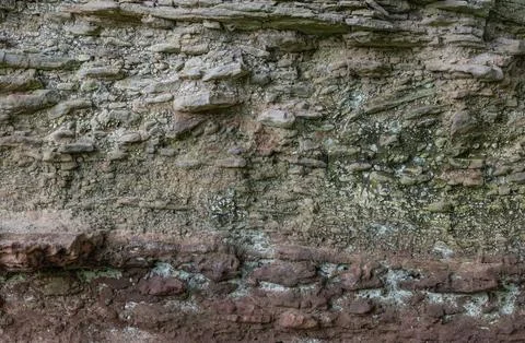 Background of different layers of stone of two colours Stockfoto's