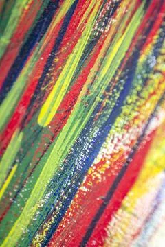 Background from different strokes of red, yellow, green and blue paint Stock Illustration