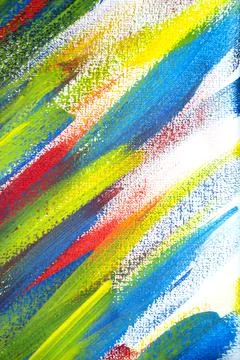Background from different strokes of red, yellow, green and blue paint Stock Illustration