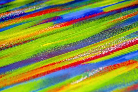 Background from different strokes of red, yellow, green and blue paint Stock Illustration