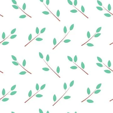 Background with different young plants. Sprouts of trees イラスト素材