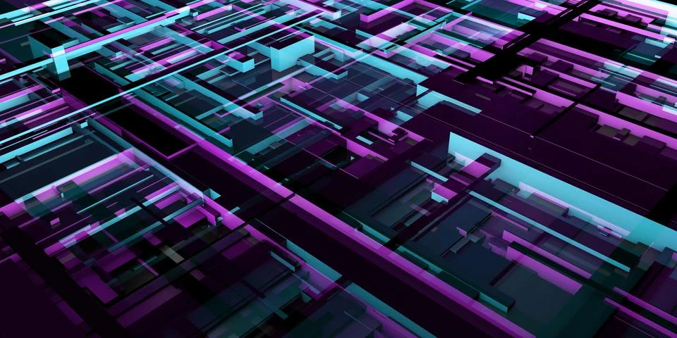 Background Of Digital Data Flow In Technology Grid Stock Illustration