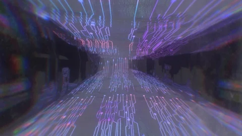 Background Digitalization of Information Flow Moving Through Stock Footage 95642877