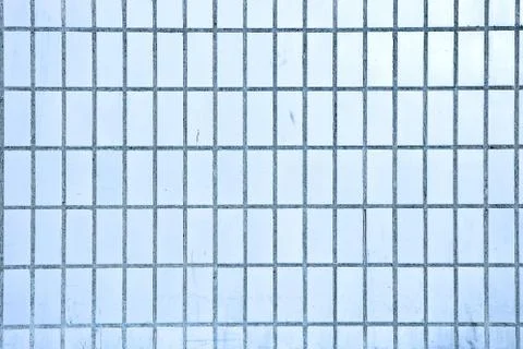 Background from dirty blue rectangular ceramic tiles Foto stock