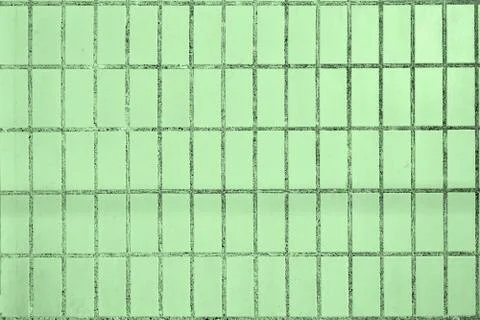 Background from dirty green rectangular ceramic tiles Foto stock