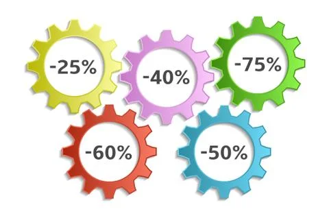 Background discount gear Stock Illustration