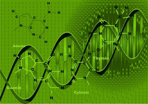 Background with dna Stock Illustration