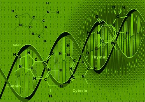 Background with DNA Stock Illustration