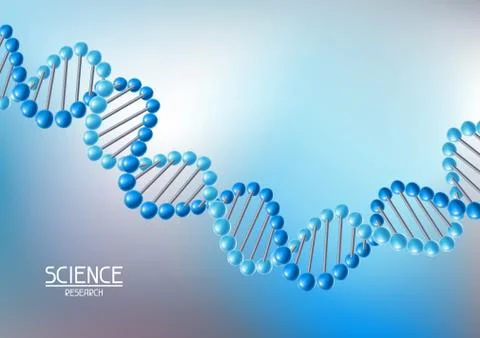 Background with DNA molecules structure. Illustrazione stock