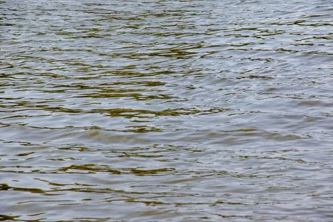 Background of the Dnieper River water surface with ripples. Natural color o.. Stock Photos