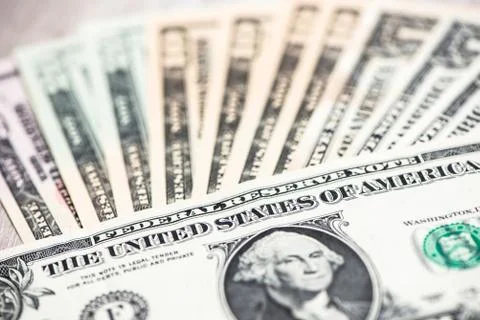 The background of dollar banknote, the business finance concept Stock Photos