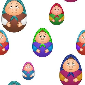 Background, dolls matreshka Stock Illustration