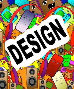 Background doodle Stock-Illustration