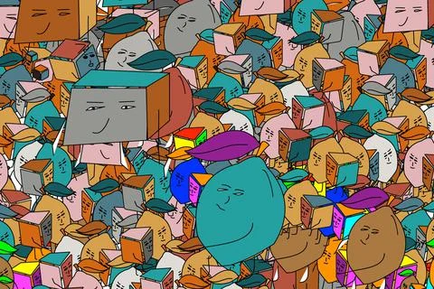 Background doodle Stock-Illustration