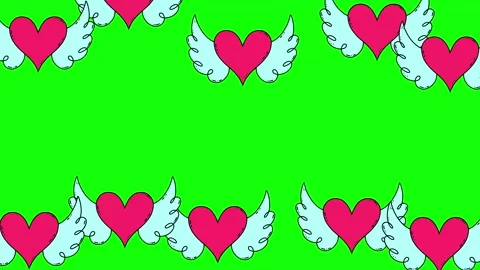 Background with doodle-style flying hearts. Playful and romantic design for.. Stock Footage 311316748