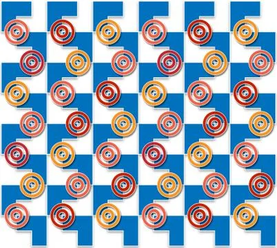 Background with a double circle Stock Illustration