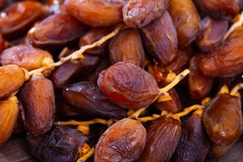Background of dried dates fruit, tradittional turkish dessert Foto stock