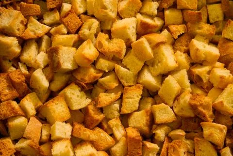 Background of dried sliced bread Stock Photos