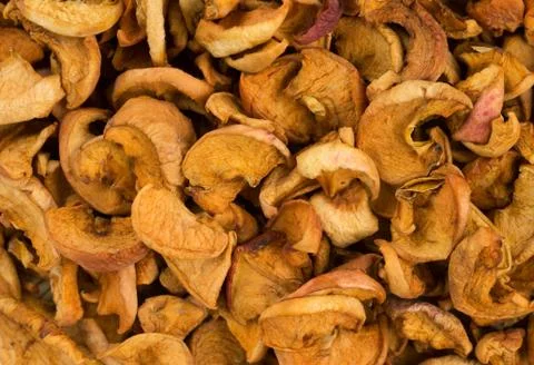 Background of dried slices apples Stock Photos