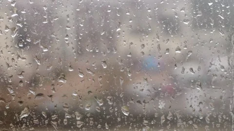 Background with drops on the window. Stock Footage 341316982