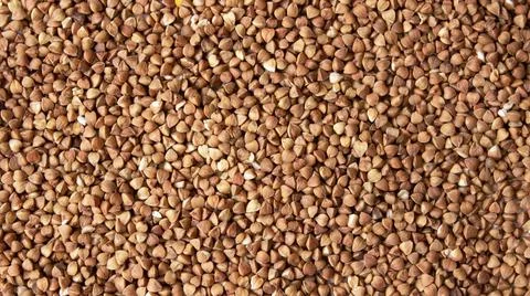 Background of dry buckwheat. The texture of the buckwheat Stock Photos