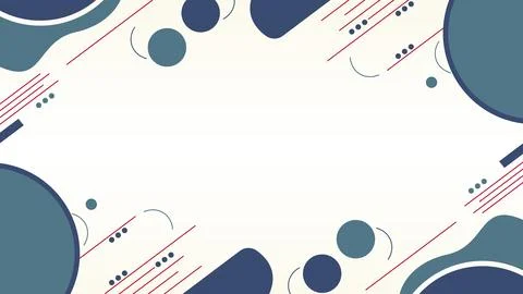 Background Dynamic Abstract Composition with Modern Geometric Shapes and Line Stock Illustration
