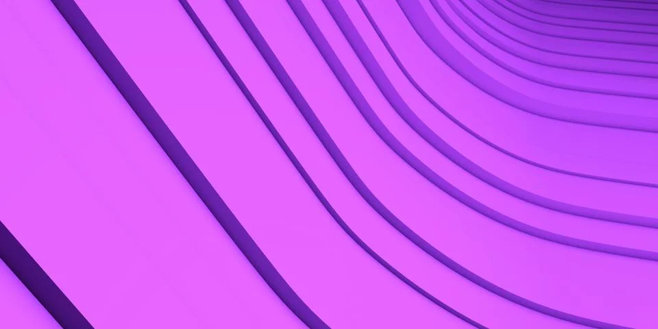Background dynamic lines purple 3d rendering Stock Illustration