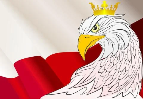 Background with eagle Stock Illustration