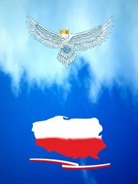 Background with eagle Stock Illustration