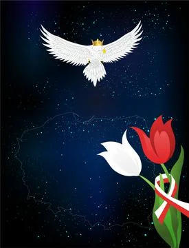 Background with an eagle, Stock Illustration