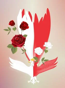 Background with eagle, Stock Illustration