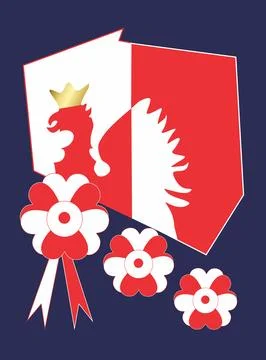 Background with eagle, Stock Illustration