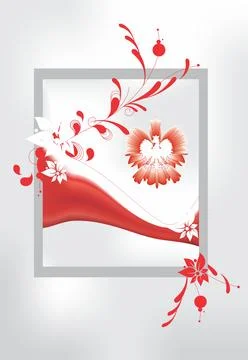 Background with an eagle, Stock Illustration