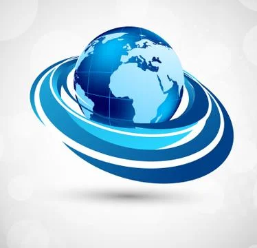 Background with earth Stock Illustration