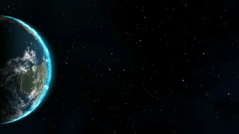 Background with Earth Rotation, Left Side of Screen Stock Footage 269646519