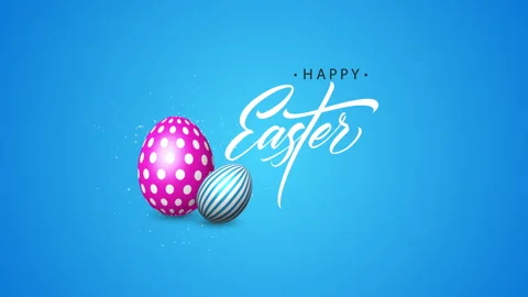 Background with easter eggs and particle dots Stock Footage 241740487