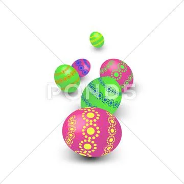 Background with easter eggs Stock Illustration