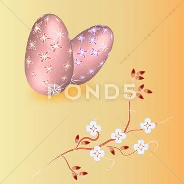 Background with easter eggs Stock Illustration