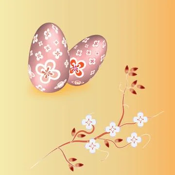 Background with easter eggs Illustrazione stock