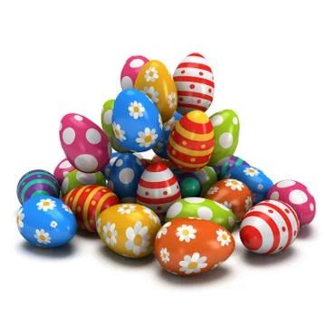 Background with Easter Eggs 스톡 일러스트