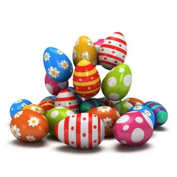 Background with Easter Eggs Stock Illustration