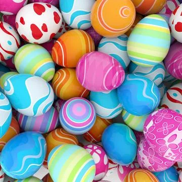 Background of easter eggs Stock Photos