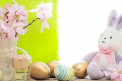Background for an Easter greeting card Stock Photos