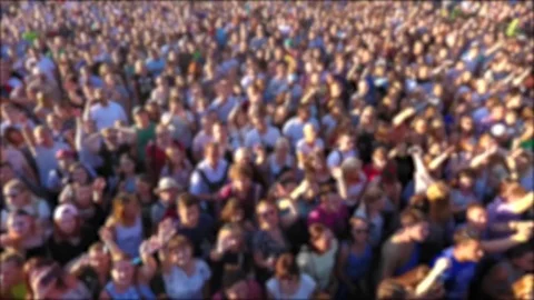 Background for editing. People at concert. Stock Footage