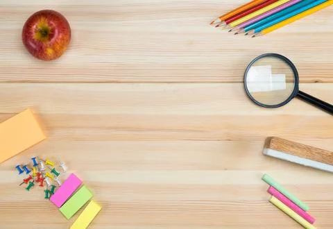 Background education concept. Back to school with copy space. Stock Photos