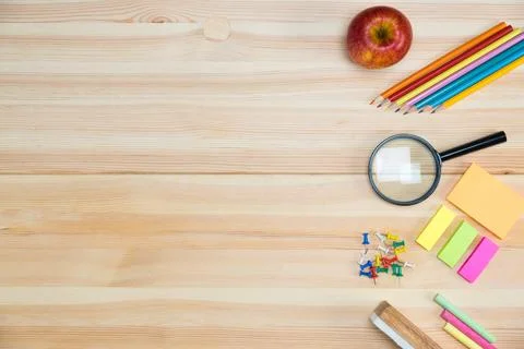 Background education concept. Back to school with copy space. Stock Photos