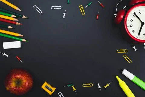 Background education concept. Back to school with copy space. Stock Photos